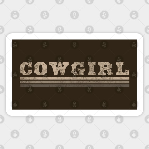 Cowgirl Vintage Western Sticker by OrangeMonkeyArt